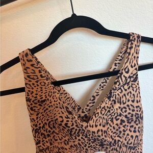 Skatie Leopard Print Bikini Top
